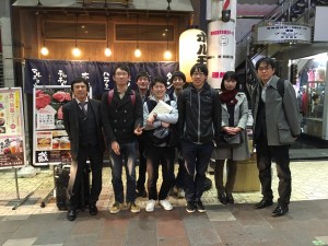 青木君、井平君、小堀君の追い出しコンパ